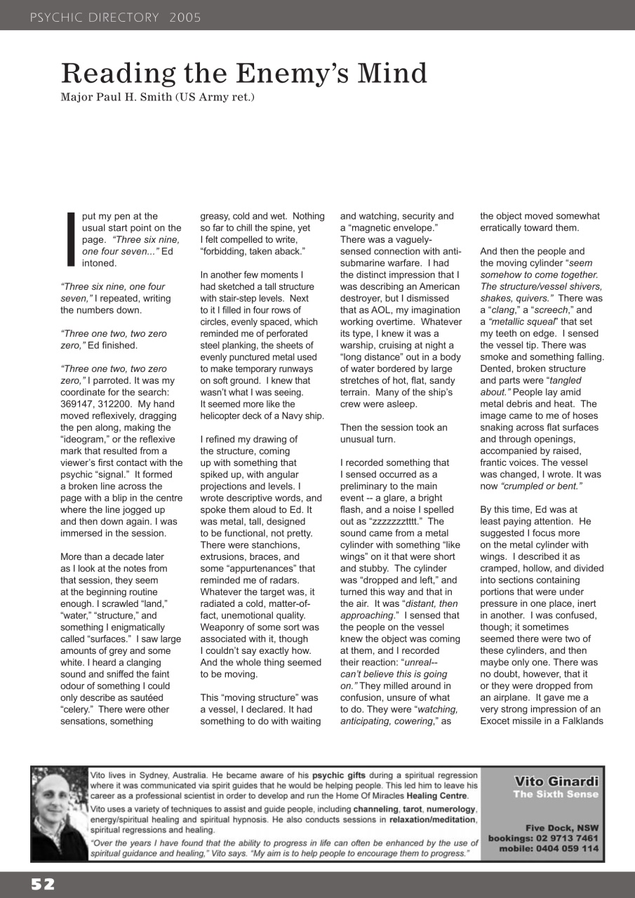 International Psychics Directory Preview Pages