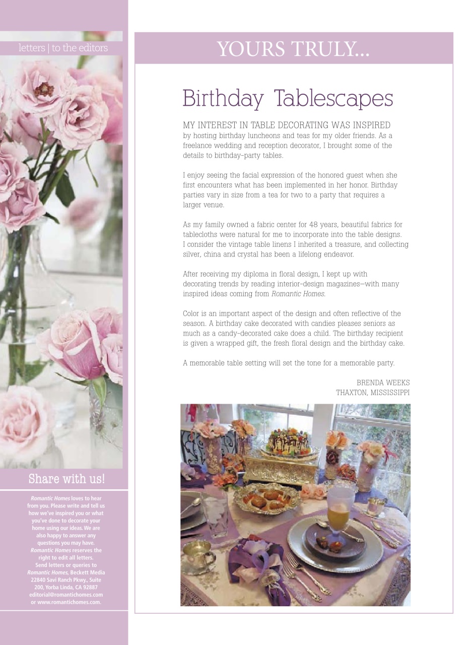 Romantic Homes Preview Pages