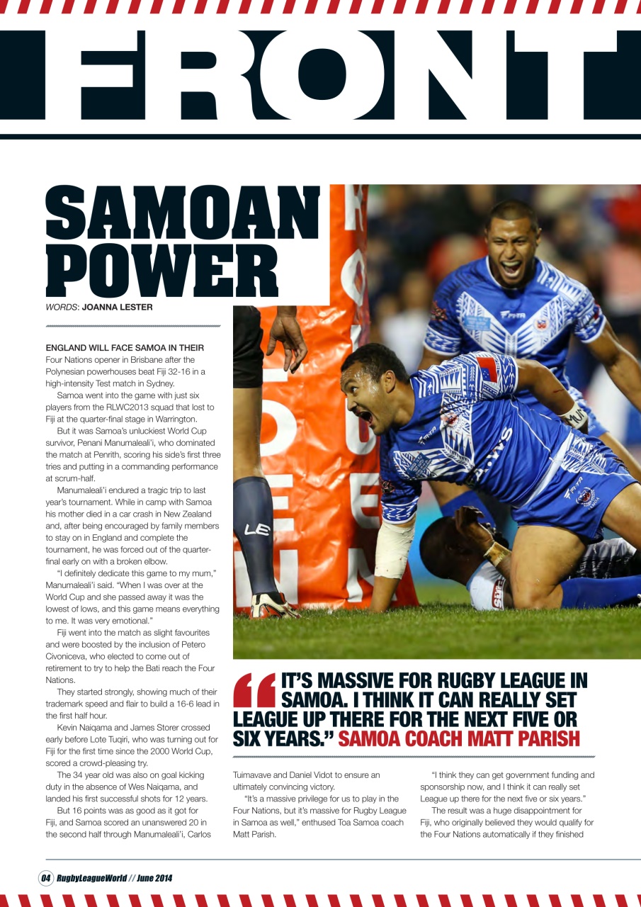Rugby League World Preview Pages