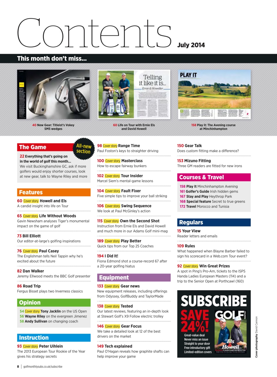 Golf Monthly Preview Pages