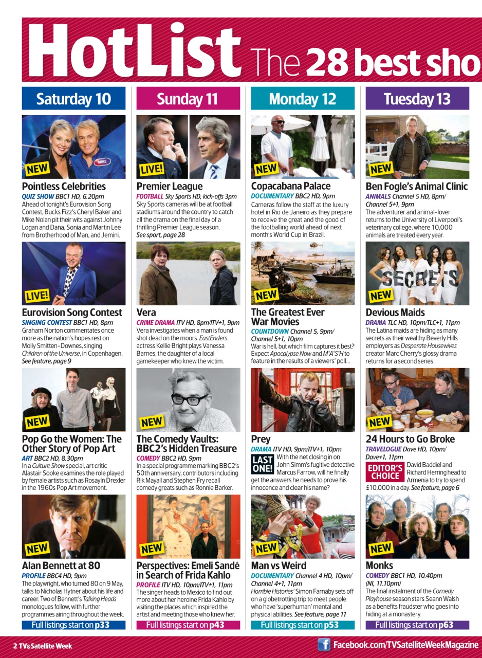 TV & Satellite Week Preview Pages