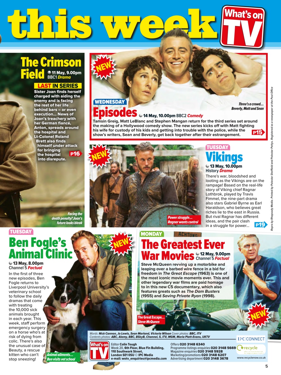 What's on TV Preview Pages