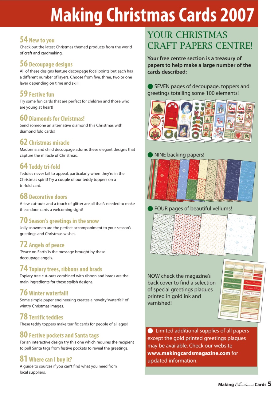 Making Cards & Papercraft Preview Pages