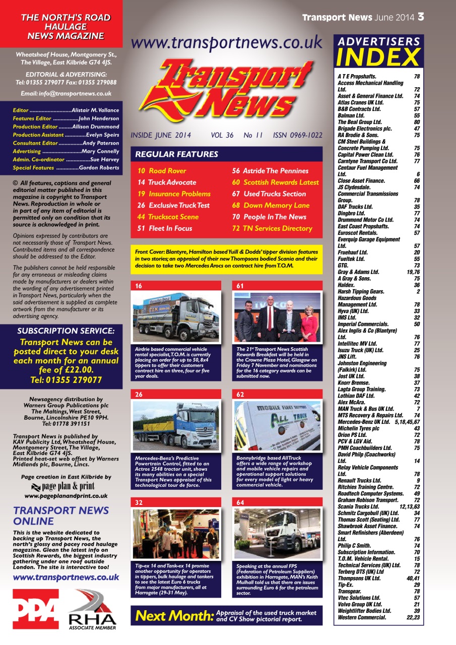 Transport News Preview Pages