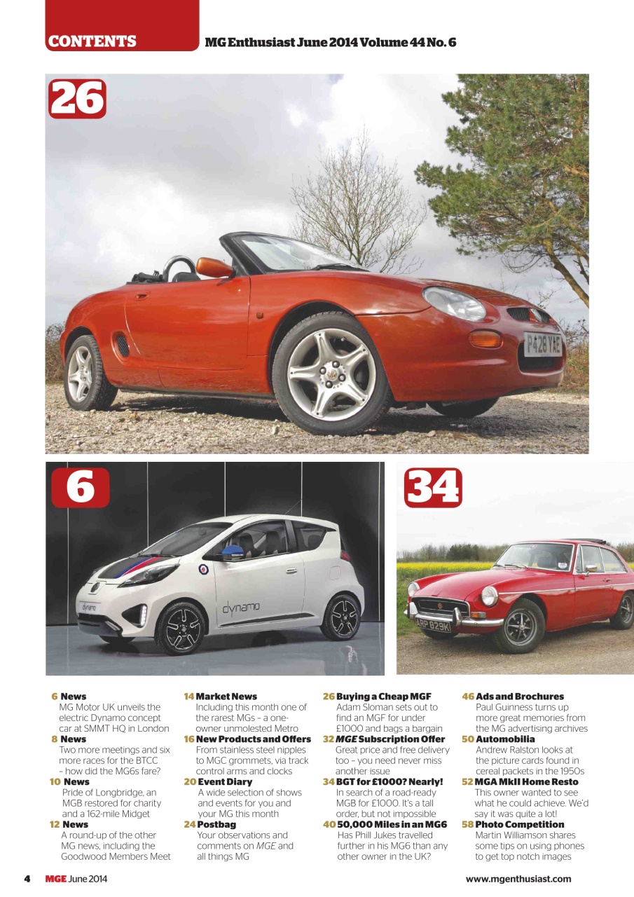 MG Enthusiast Preview Pages