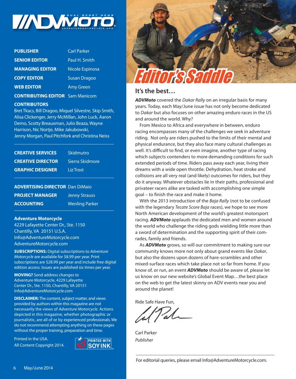 Adventure Motorcycle Preview Pages