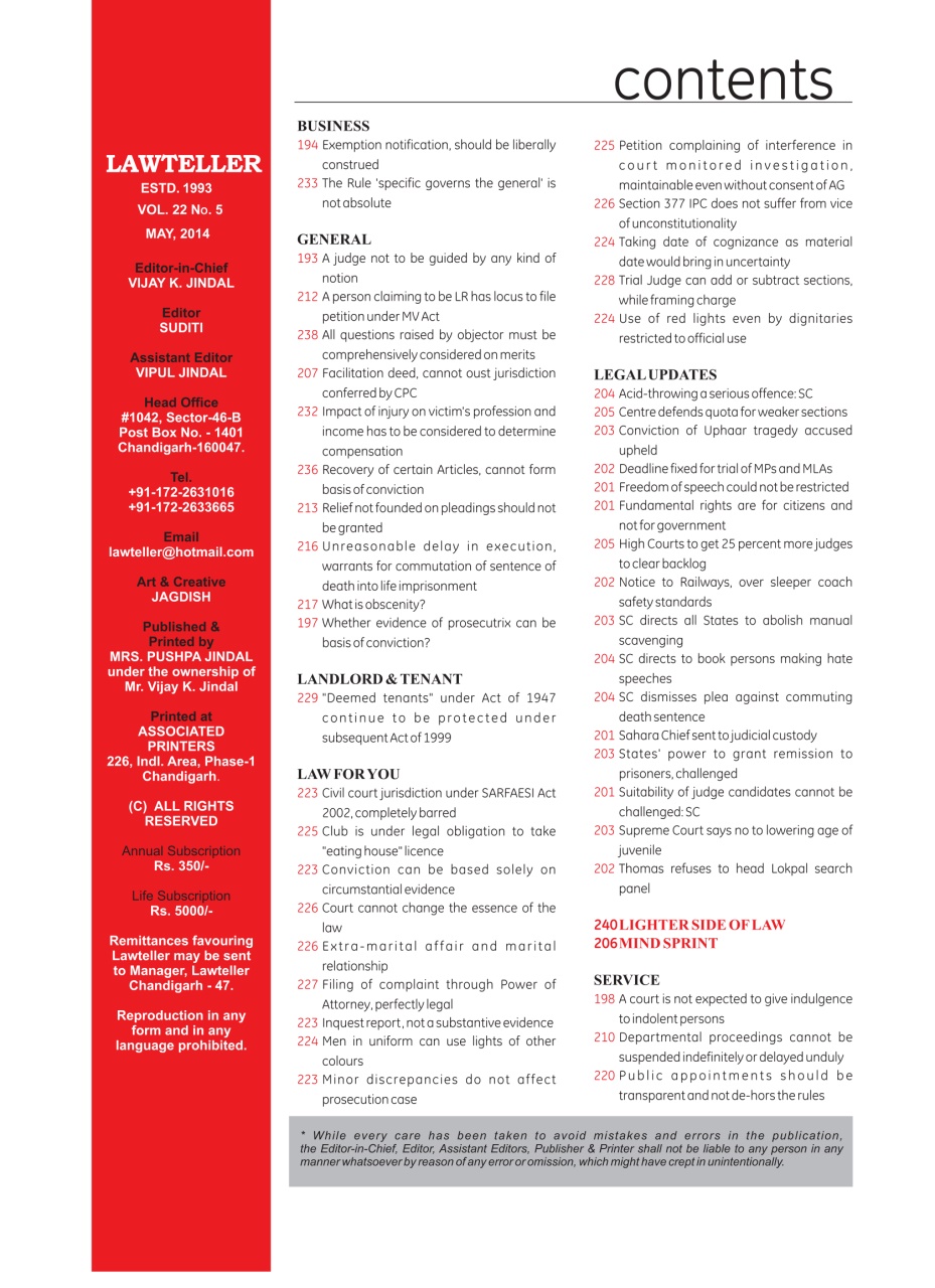 Lawteller – A Legal Awareness Magazine Preview Pages