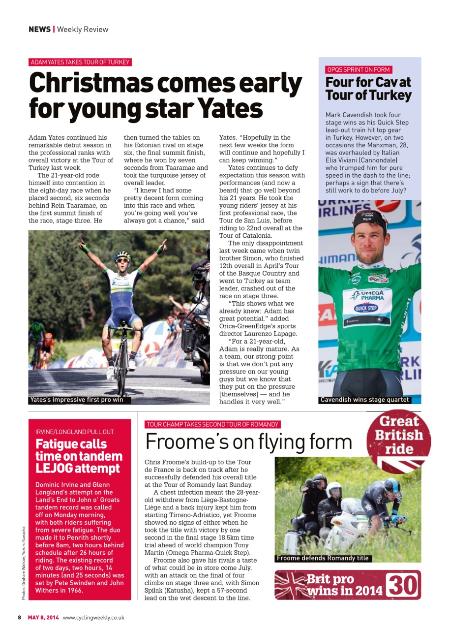 Cycling Weekly Preview Pages