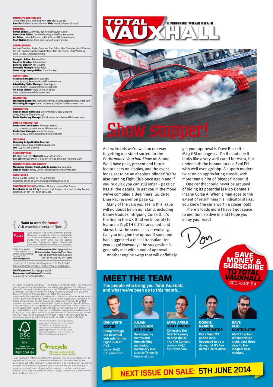 Performance Vauxhall Preview Pages