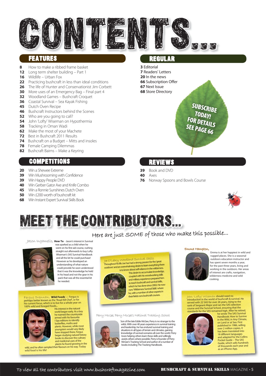 Bushcraft & Survival Skills Magazine Preview Pages