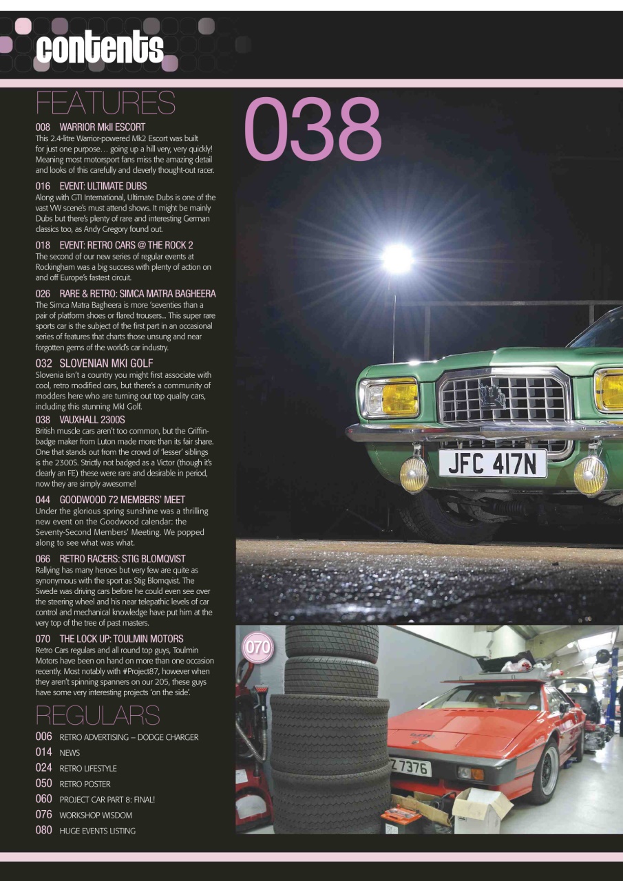 Retro Cars Preview Pages