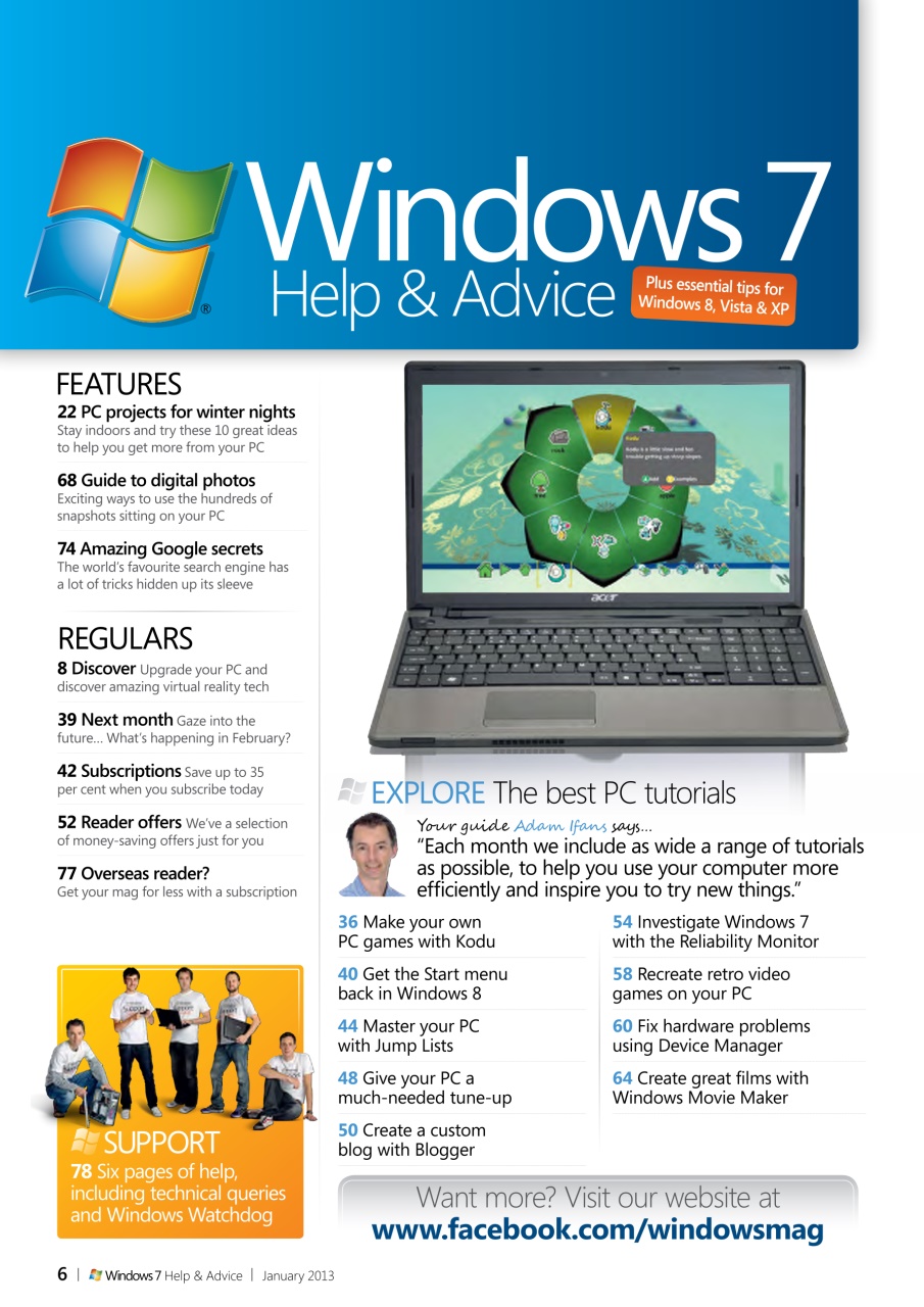 Windows Help & Advice Preview Pages