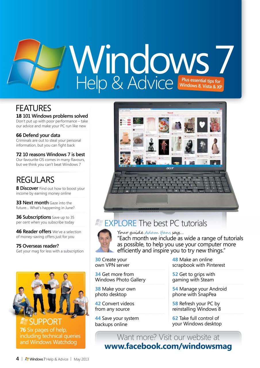 Windows Help & Advice Preview Pages