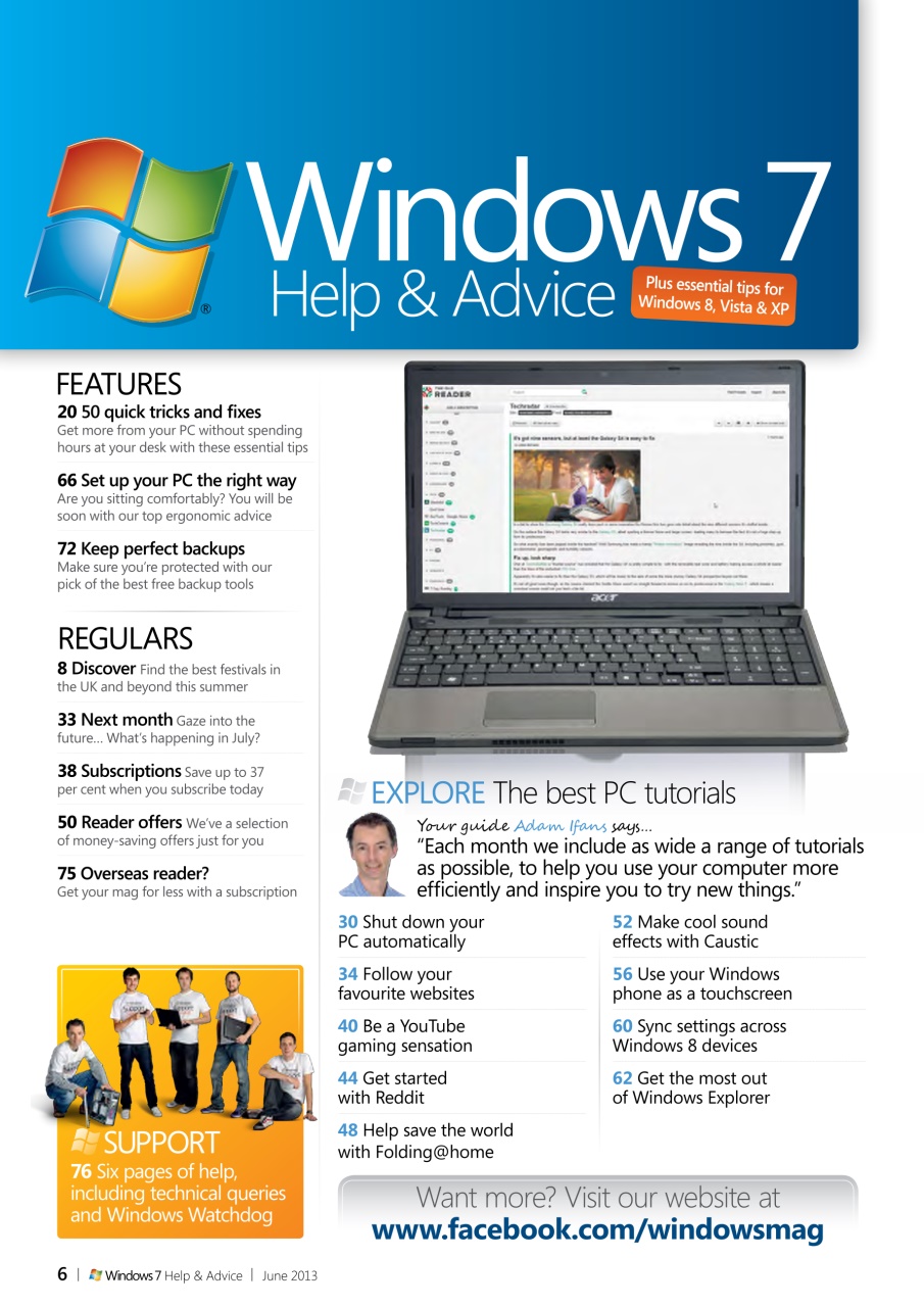 Windows Help & Advice Preview Pages
