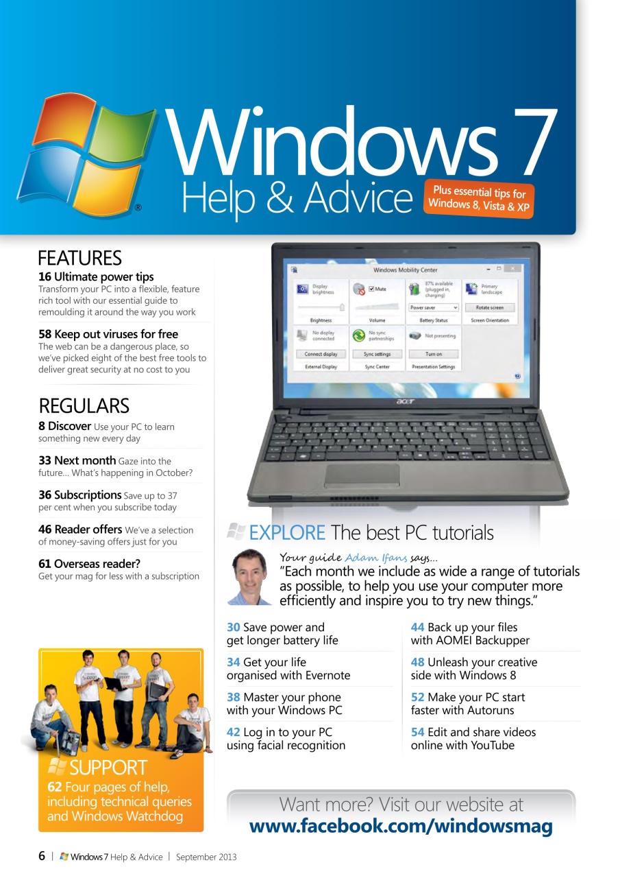 Windows Help & Advice Preview Pages