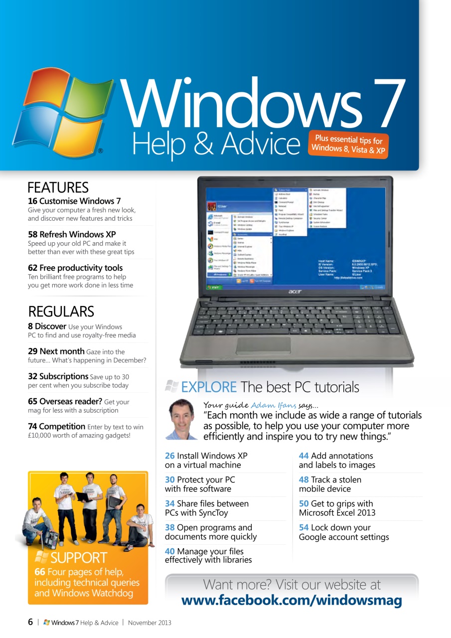 Windows Help & Advice Preview Pages