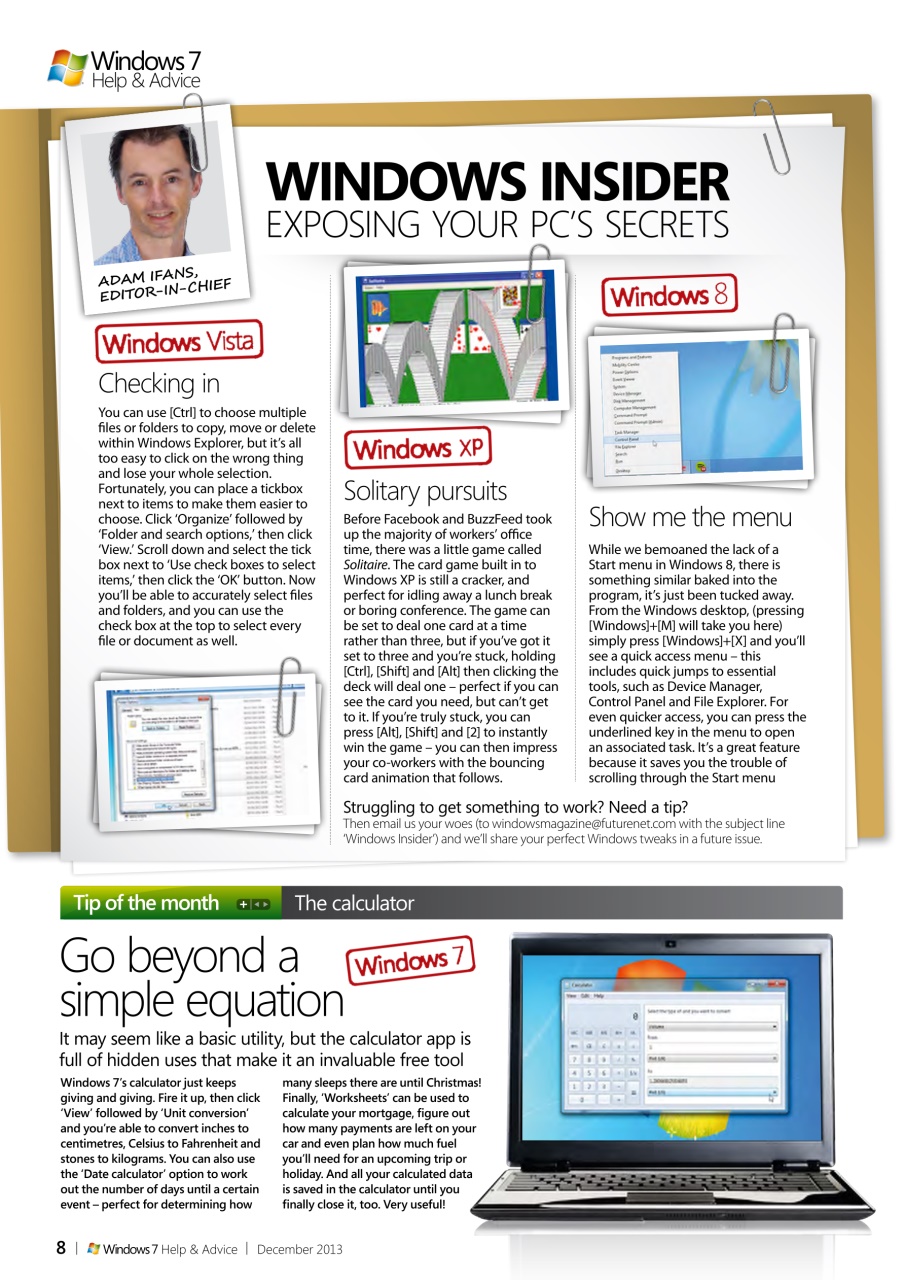 Windows Help & Advice Preview Pages