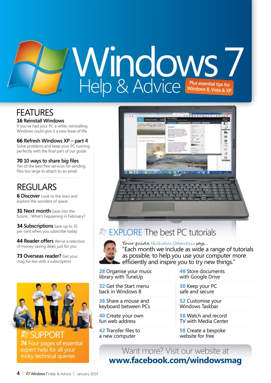 Windows Help & Advice Preview Pages