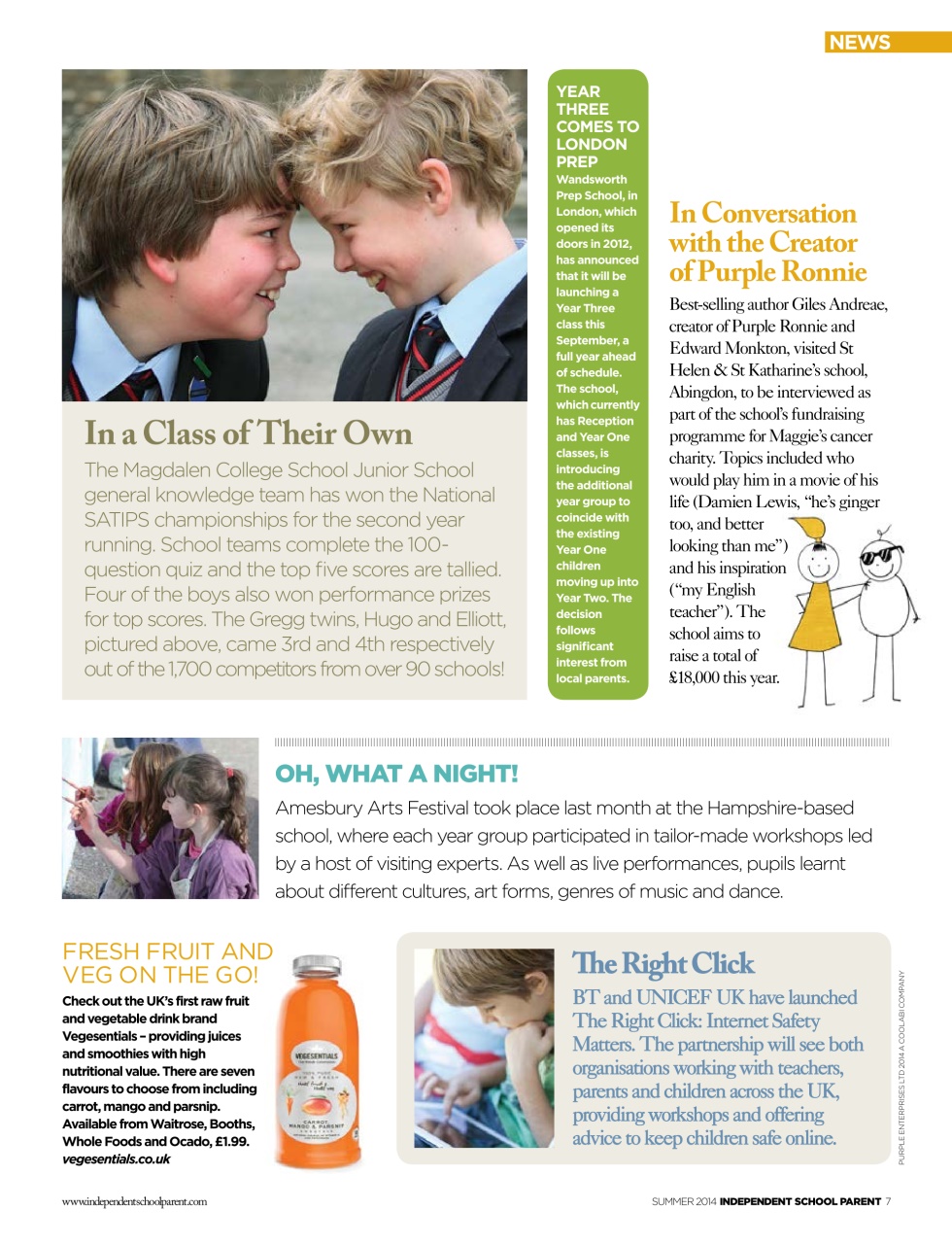 Independent School Parent Preview Pages