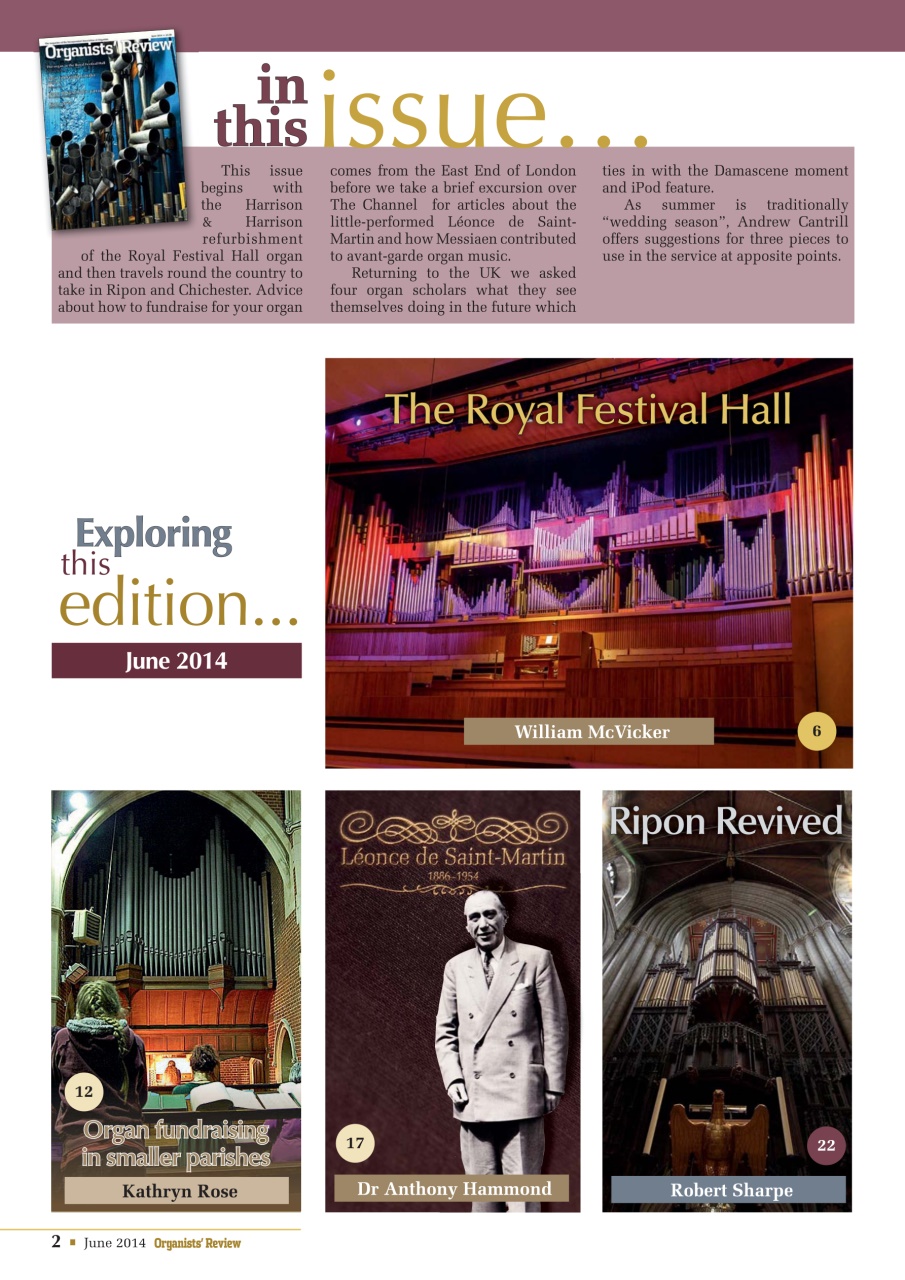 Organists' Review Preview Pages