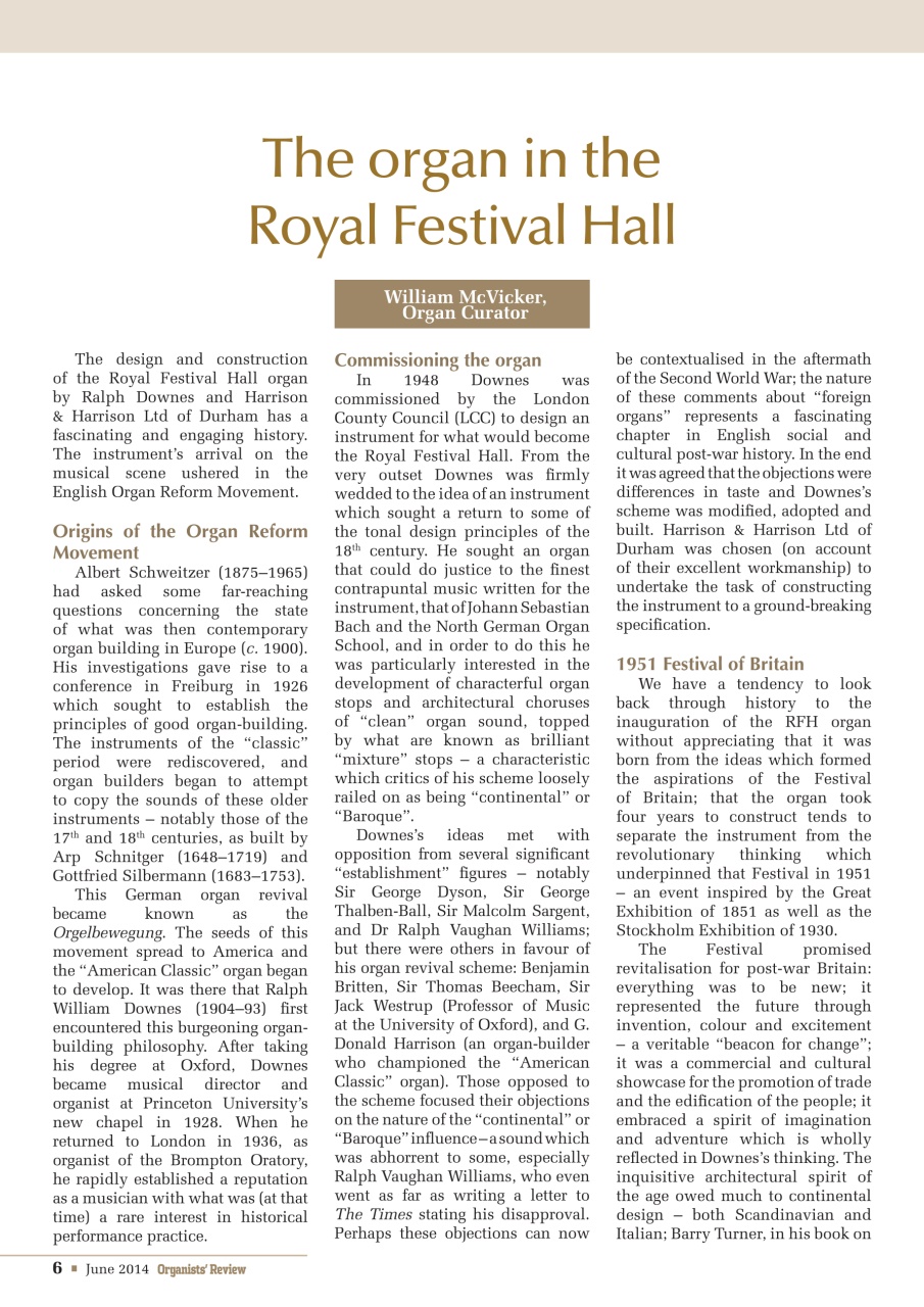 Organists' Review Preview Pages