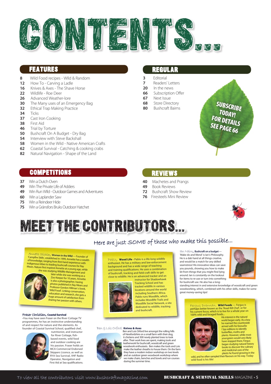 Bushcraft & Survival Skills Magazine Preview Pages