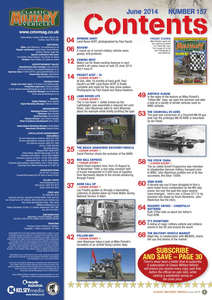 Classic Military Vehicle Preview Pages