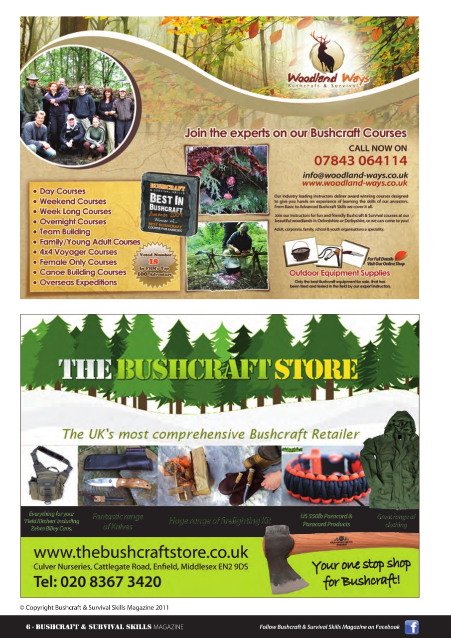 Bushcraft & Survival Skills Magazine Preview Pages