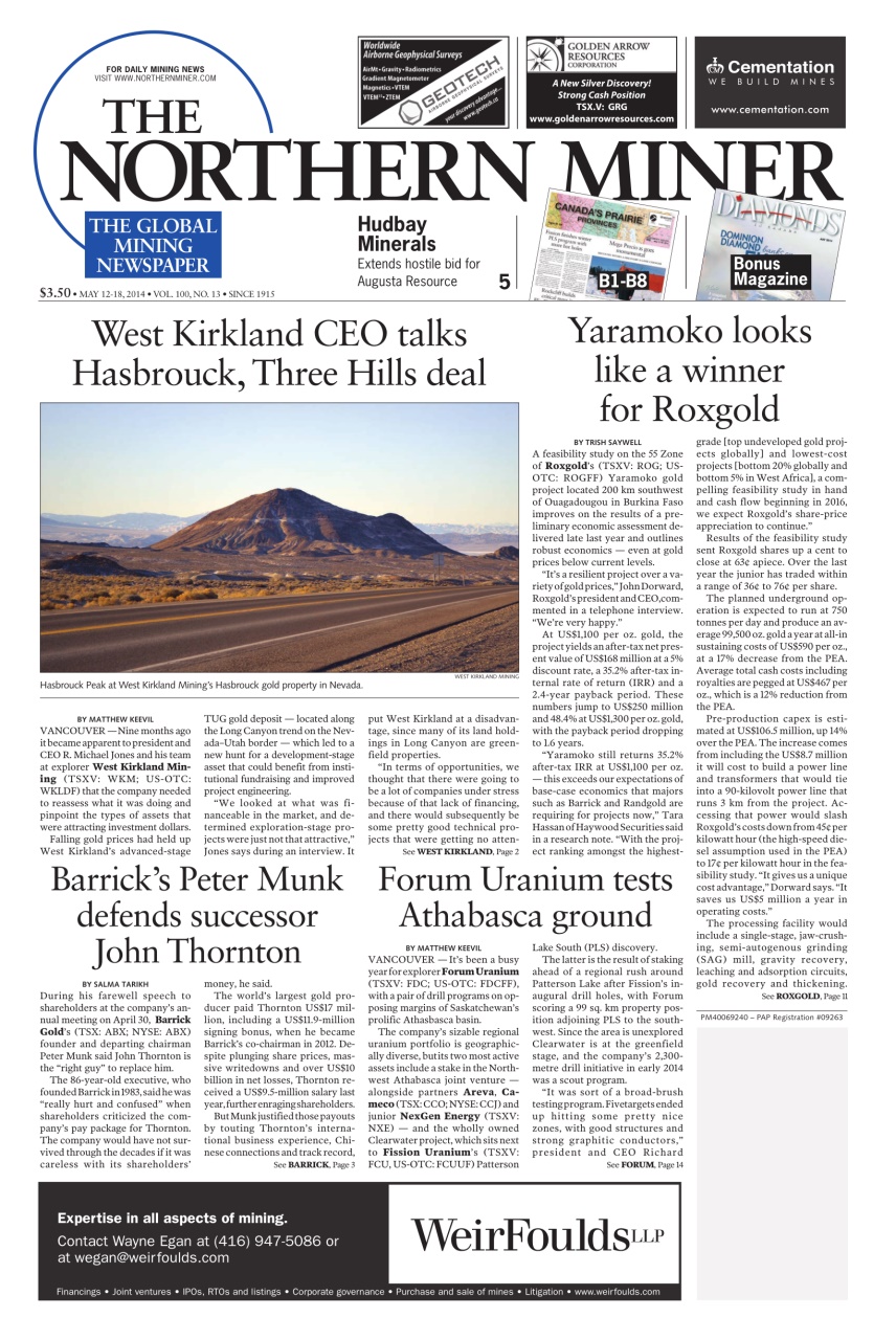 The Northern Miner Preview Pages