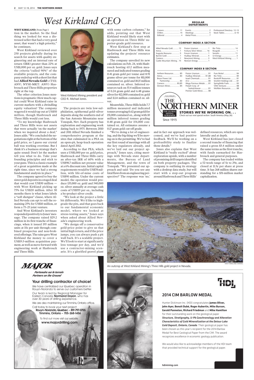 The Northern Miner Preview Pages