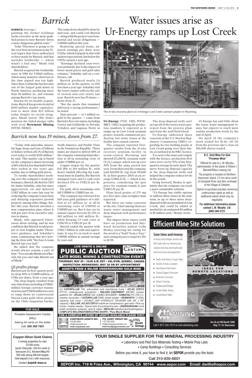 The Northern Miner Preview Pages