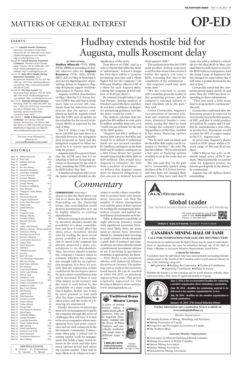 The Northern Miner Preview Pages