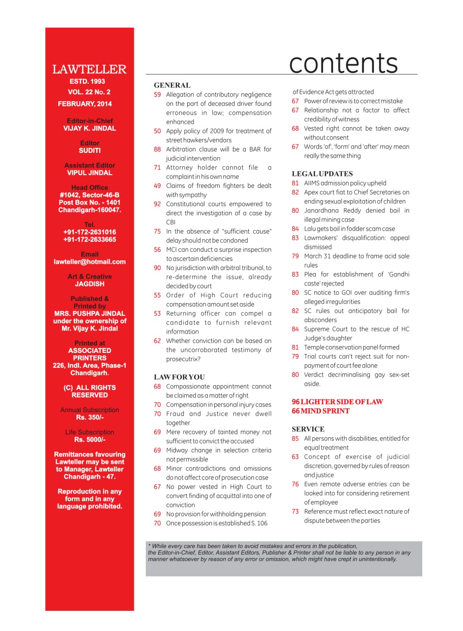 Lawteller – A Legal Awareness Magazine Preview Pages