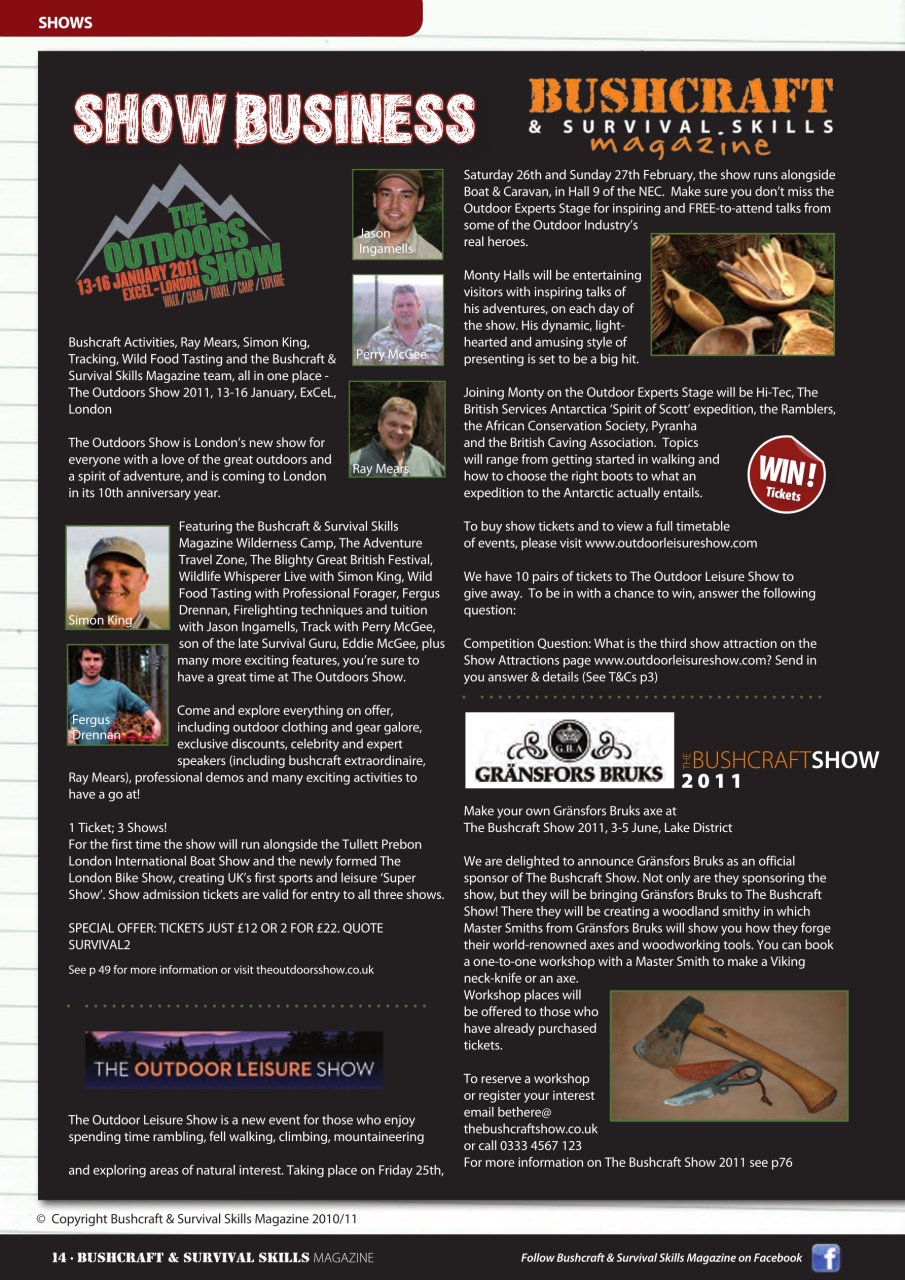 Bushcraft & Survival Skills Magazine Preview Pages