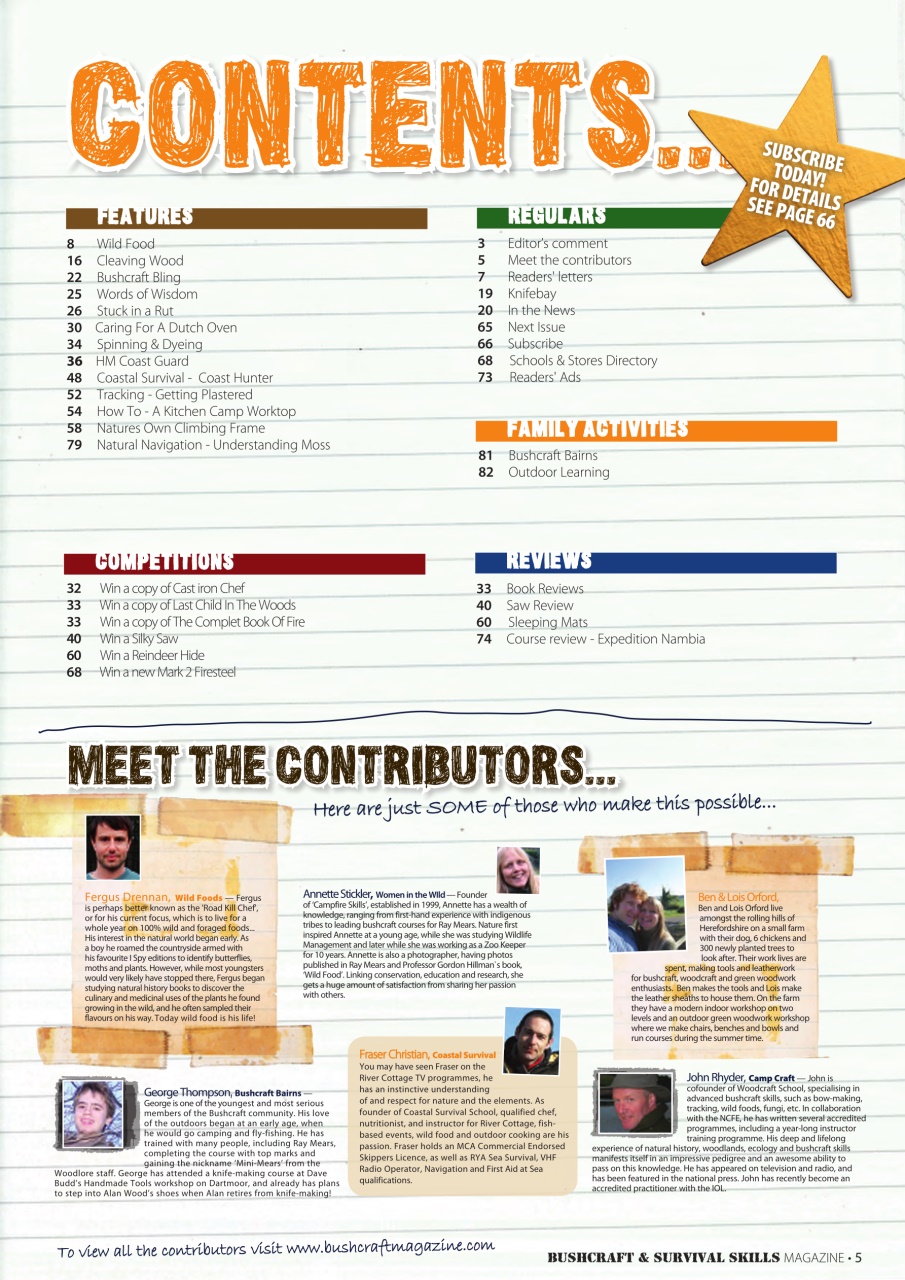 Bushcraft & Survival Skills Magazine Preview Pages