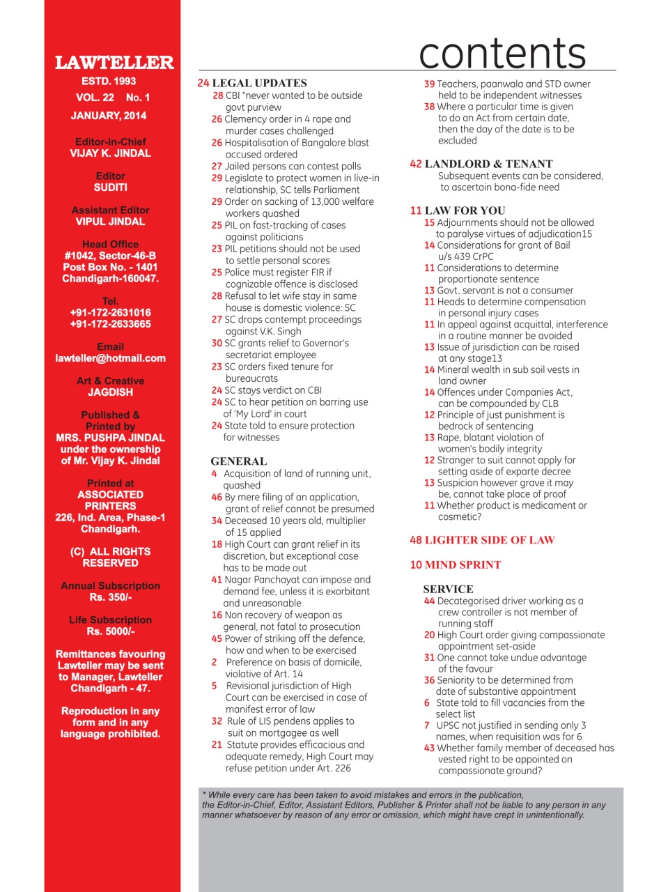 Lawteller – A Legal Awareness Magazine Preview Pages