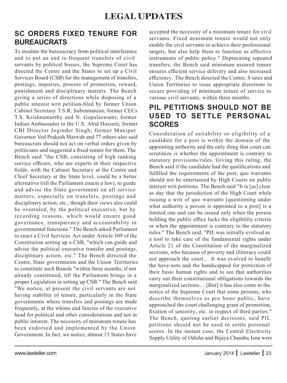 Lawteller – A Legal Awareness Magazine Preview Pages