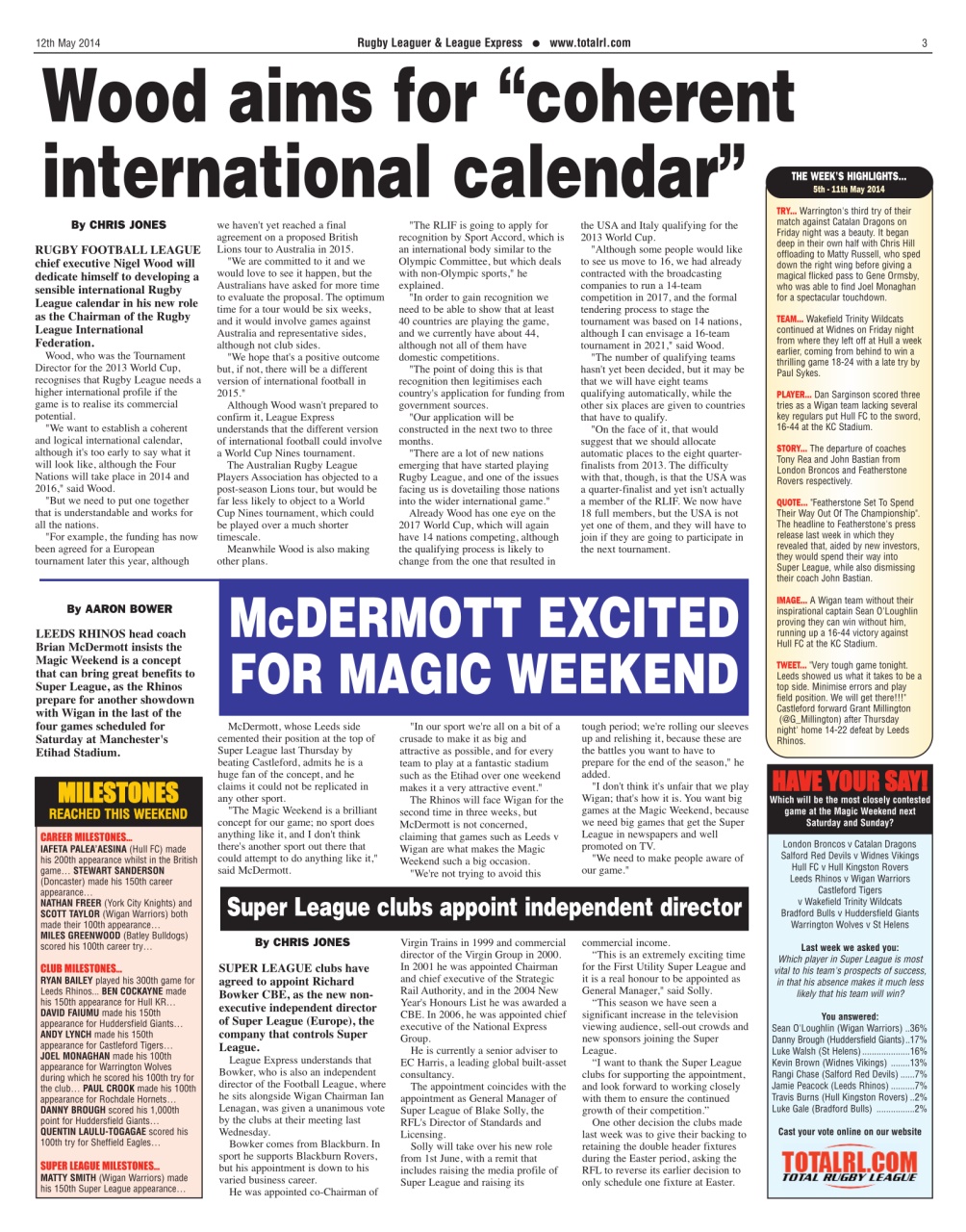 League Express Preview Pages