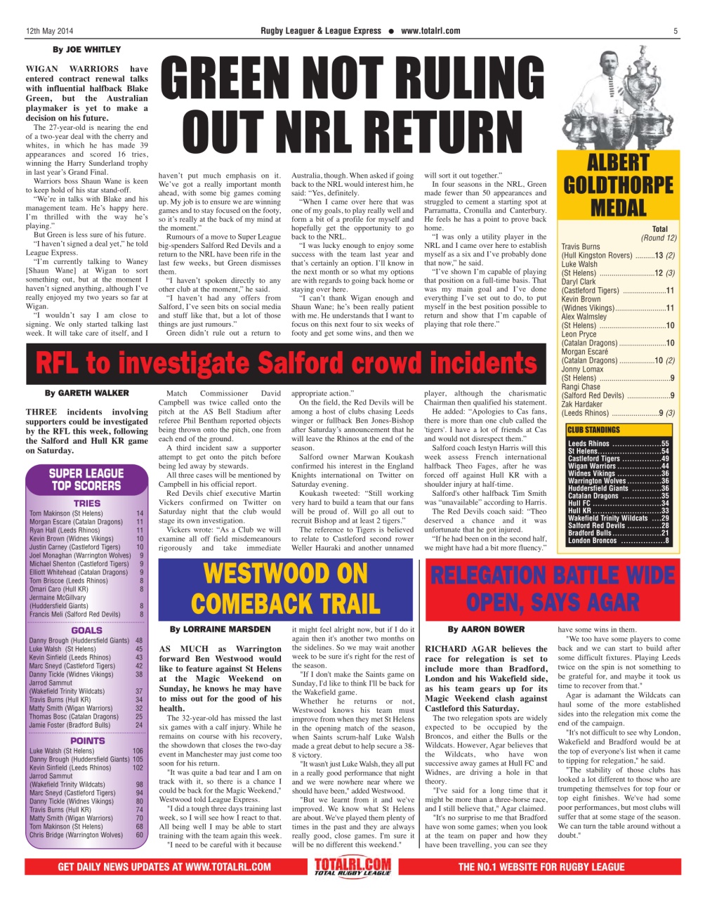 League Express Preview Pages