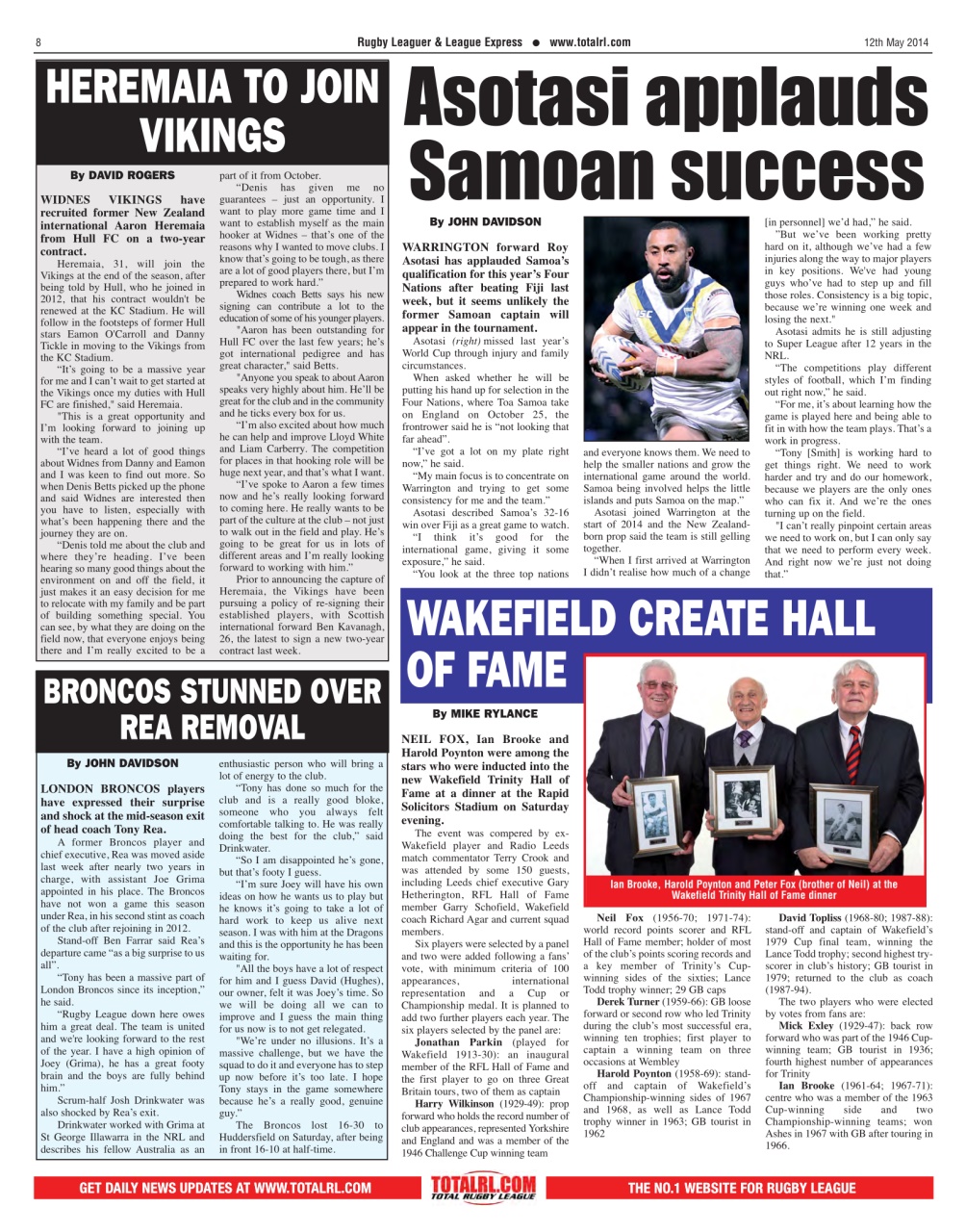 League Express Preview Pages