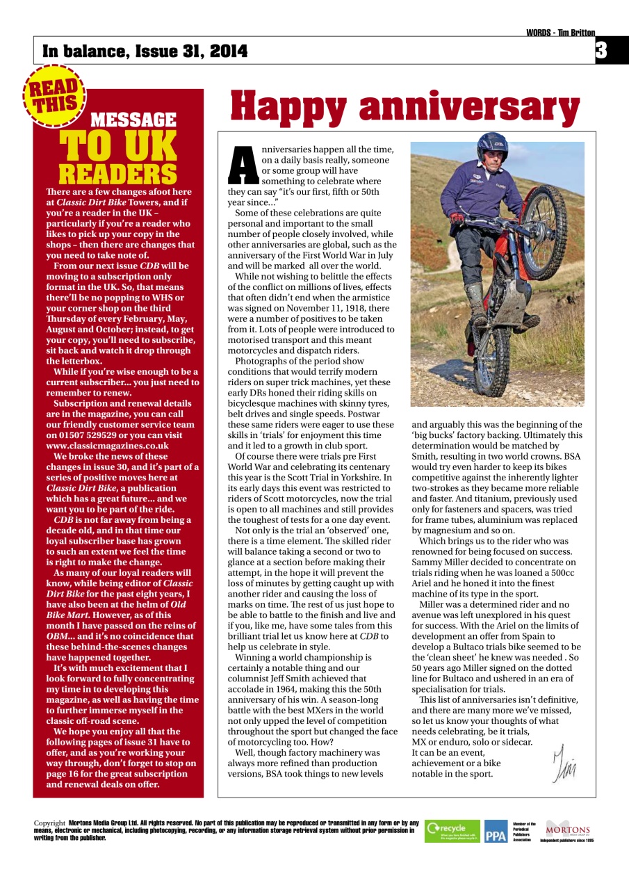 Classic Dirt Bike Preview Pages