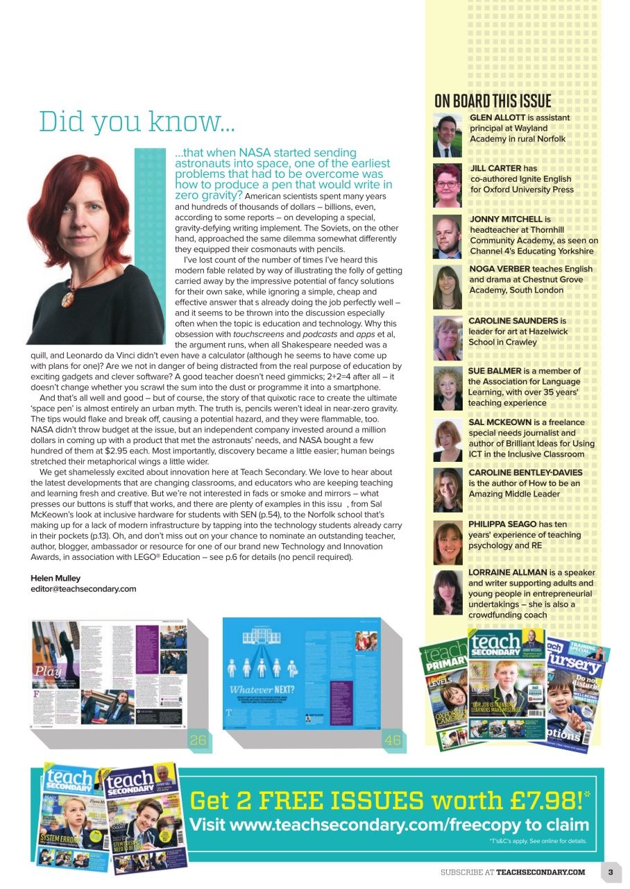 Teach Secondary Preview Pages