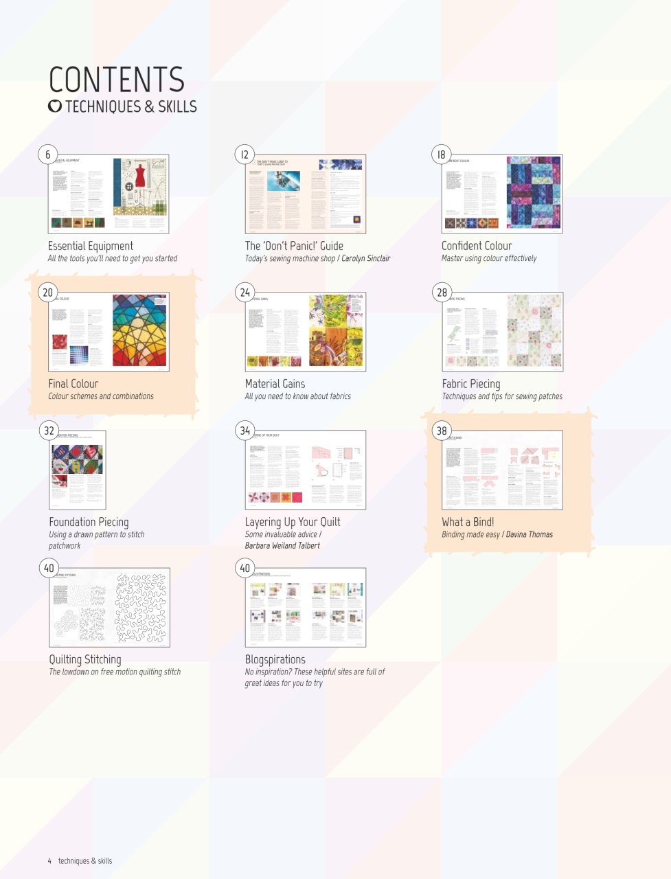 Popular Patchwork Magazine Preview Pages