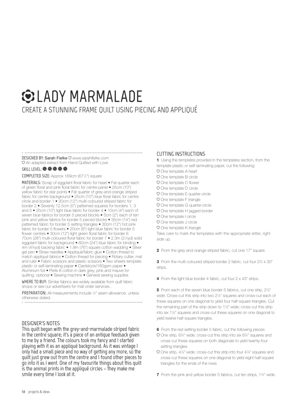 Popular Patchwork Magazine Preview Pages