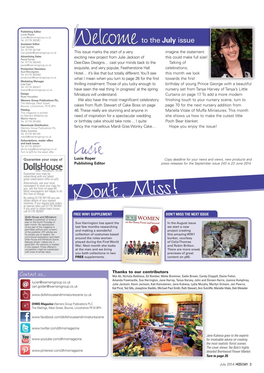 Dolls House and Miniature Scene Preview Pages