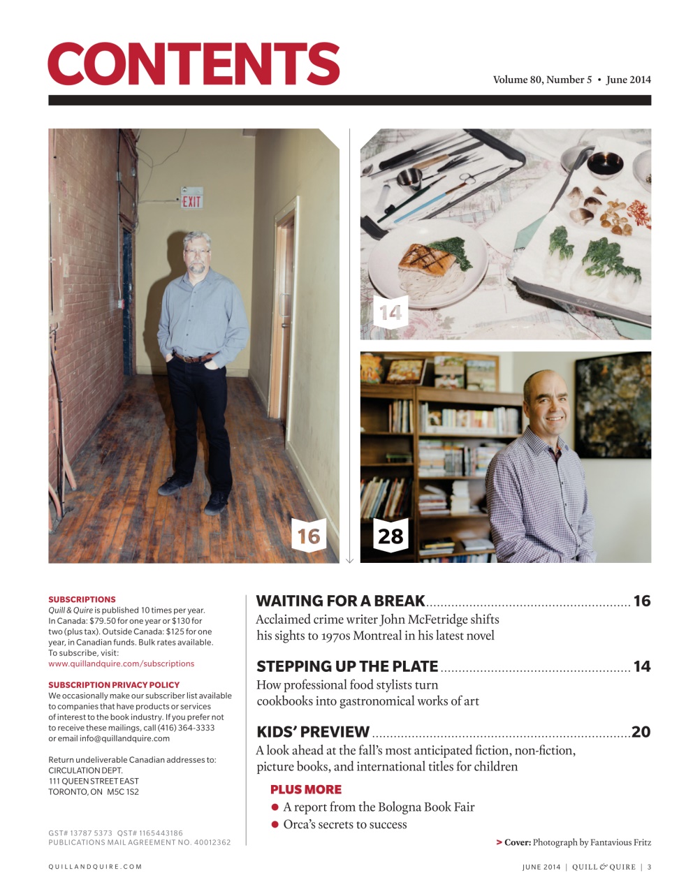 Quill & Quire Preview Pages