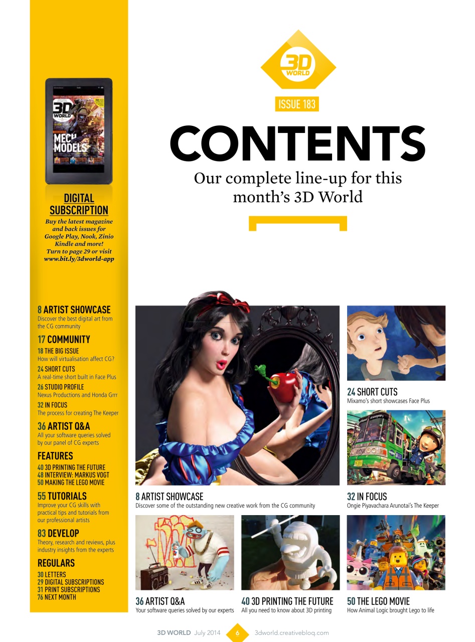 3D World Preview Pages