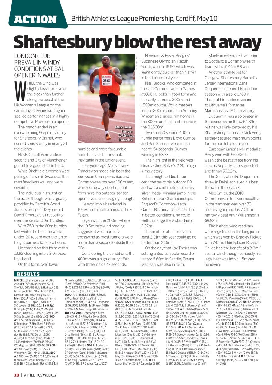 AW – Athletics Weekly Magazine Preview Pages