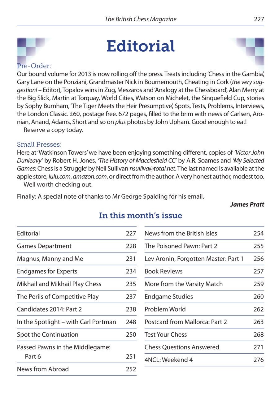 British Chess Magazine Preview Pages
