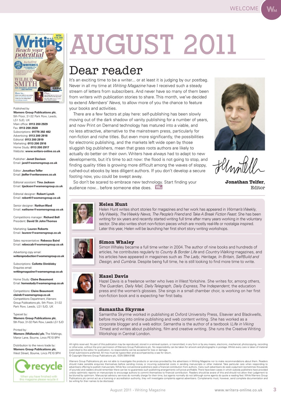 Writing Magazine Preview Pages